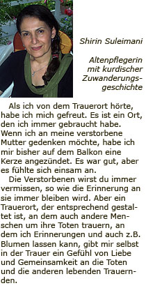 Stimmen zum Trauerort...